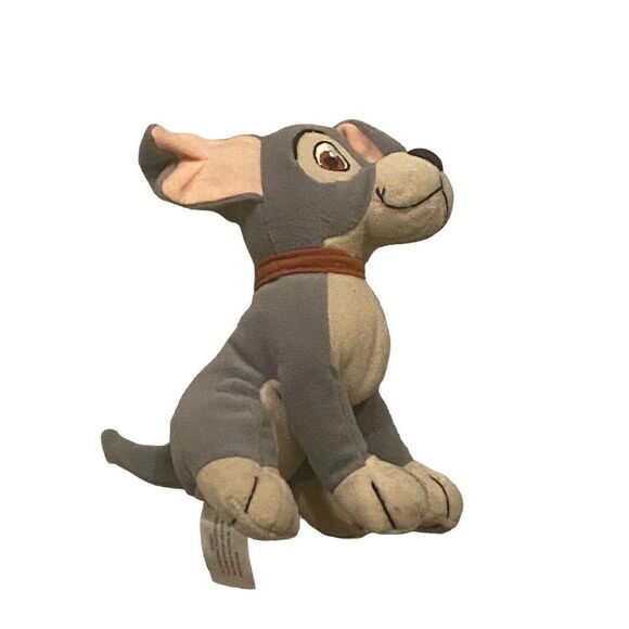 Walt Disney World Lady And The TRAMP 7”  Gray Dog Plush Beanie Toy - Picture 8 of 9